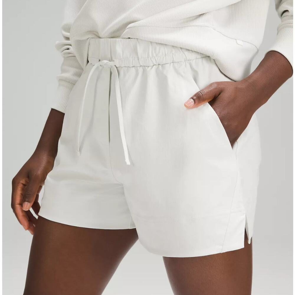 lululemon athletica Women's Cream Drawstring Athletic Shorts